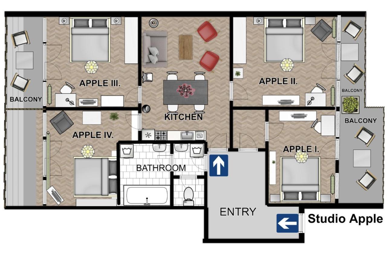 New Town - Apple Apartments Prag Exterior foto