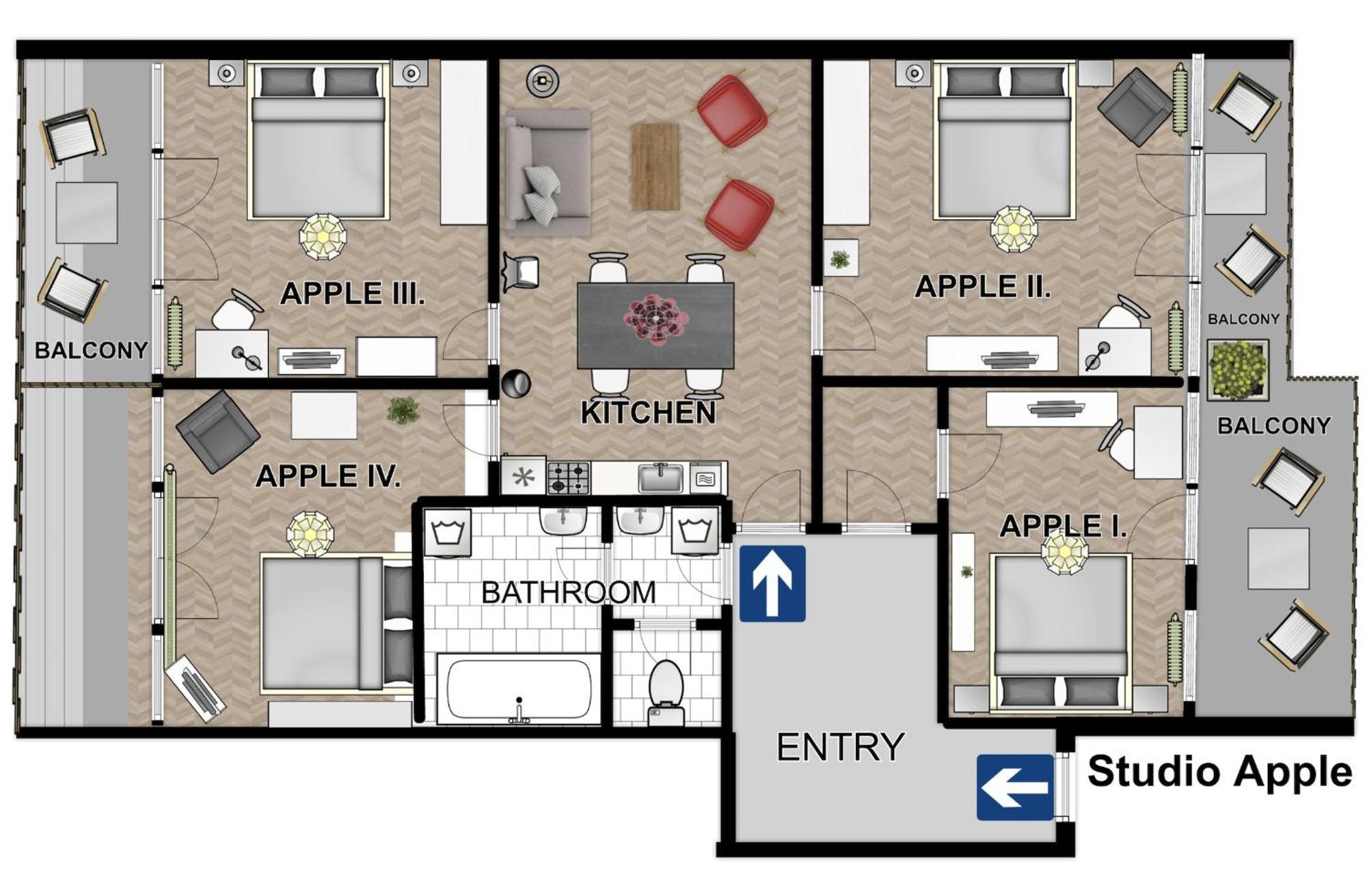 New Town - Apple Apartments Prag Exterior foto